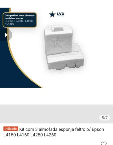 Almofada Esponja para a impressora Epson