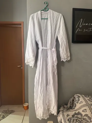 Robe branco longo M