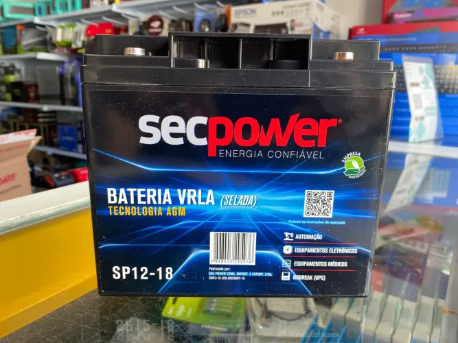 BATERIA SECPOWER 12V 18AH PARA NOBREAK 