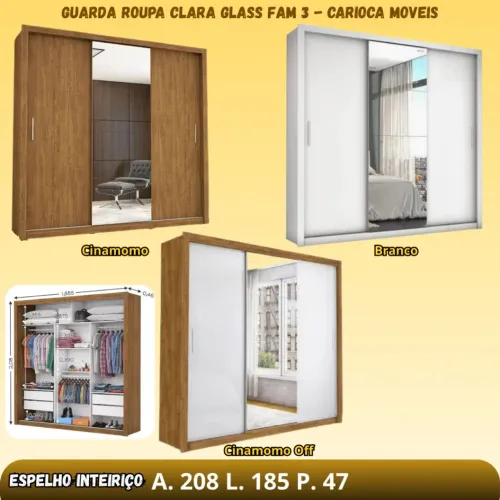 GUARDA ROUPA CLARA GLASS