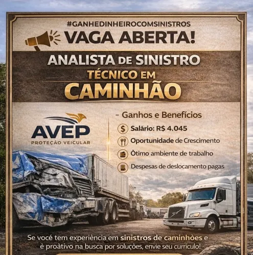 ANALISTA DE SINISTRO TÉCNICO EM CAMINHÃO