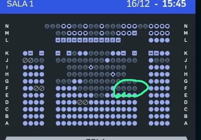Vendo 4 assentos do filme Vingadores Doutor Destino pro dia 16/12