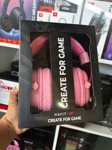 Headset gamer HAVIT rose com cancelamento de ruídos 