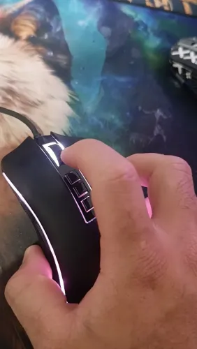 Mouse red dragon M711 1000hz<br>sensor Pixart PMW3325 de até 10.000 DPI