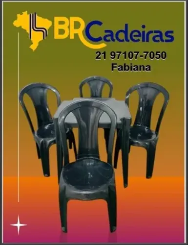 Conjunto de mesa e cadeiras para varanda (preto)