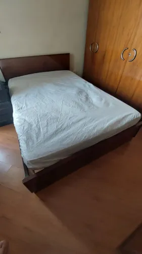 Cama de Casal Vintage Madeira com Colchão Kenko Patto usado