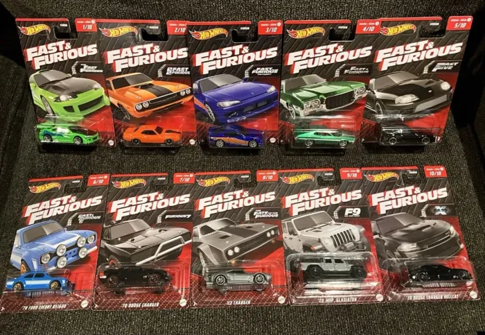 Set Hot Wheels Velozes e Furiosos 2022 - Conjunto Completo com 10 miniaturas