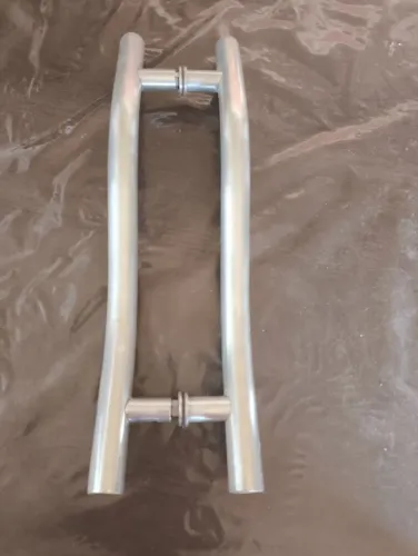 Puxador Porta Portão Madeira Vidro 41cm Inox Curvo Onda S - DESAPEGO