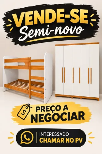 Quarto solteiro semi novo
