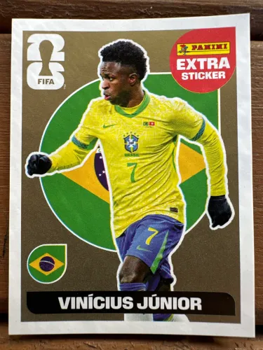 Figurinha Vinícius Júnior de ouro 2026
