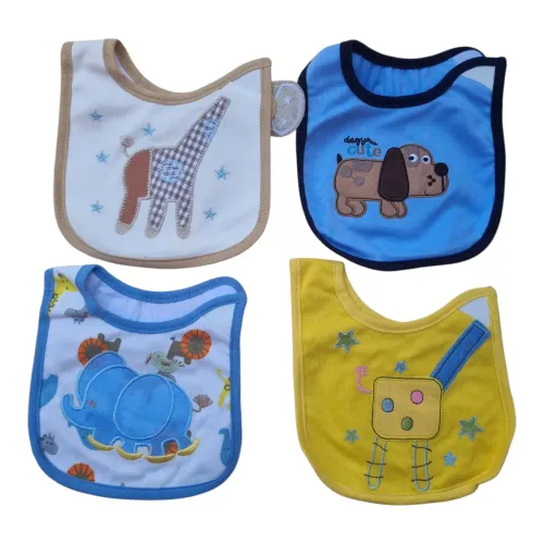 Kit 4 Babadores Carter's Menino Novo