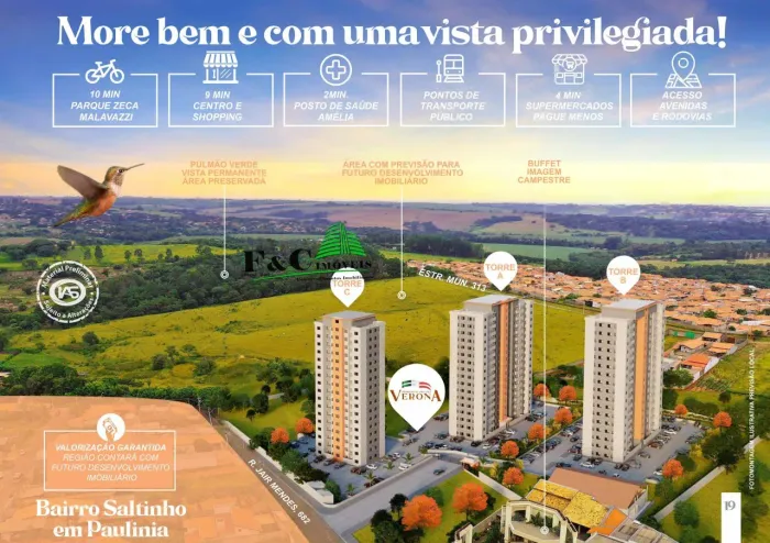 Apartamento para Venda em Paulínia, João Aranha, 2 dormitórios, 1 banheiro, 1 vaga