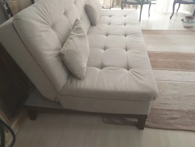 Sofá-cama sem braços Marrom Abertura Modo Cama para a Parede
