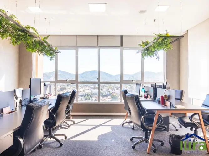 Sala Para Locacao de 85m² Com 2 Vagas de Garagem No Condominio Alpha Square, Tambore Alpha