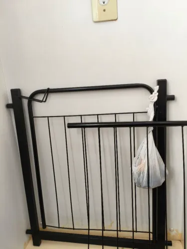 Portão Grade Proteção Criança Cão + Ext 20cm + Ext 20cm Cor Preto.