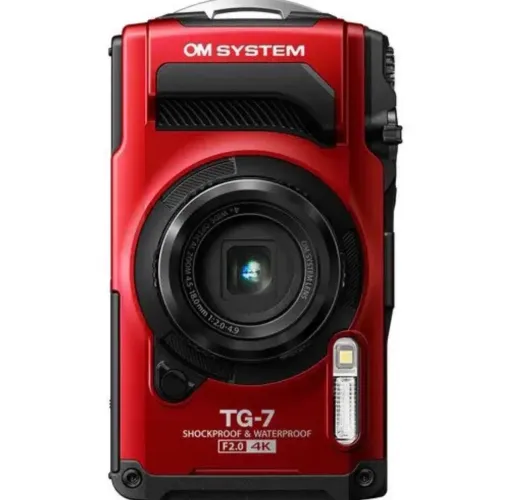 Câmera olympus tough tg-7 waterproof vermelha
