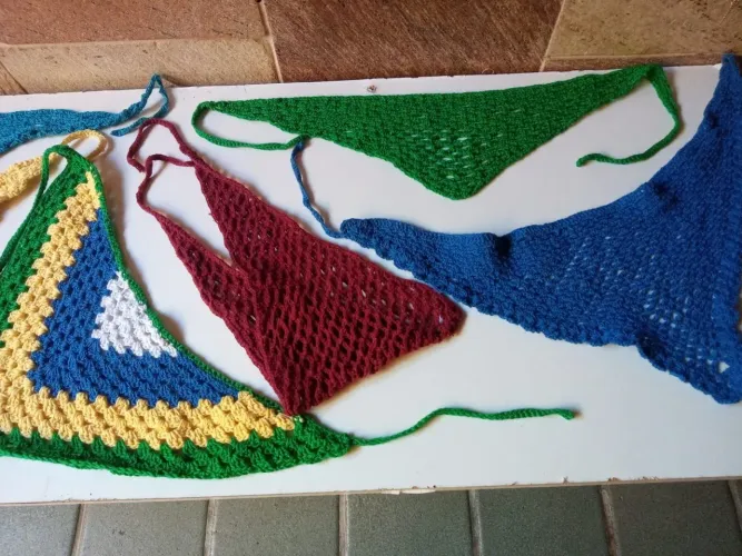 Bandana lenço croche