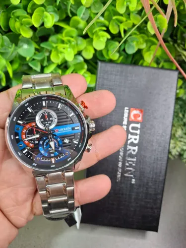 RELÓGIO MASCULINO CURREN 8415 - AÇO INOXIDÁVEL + CRONÓGRAFO