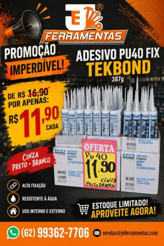 selante PU 40 Tek Bond cinza, preto, Branco