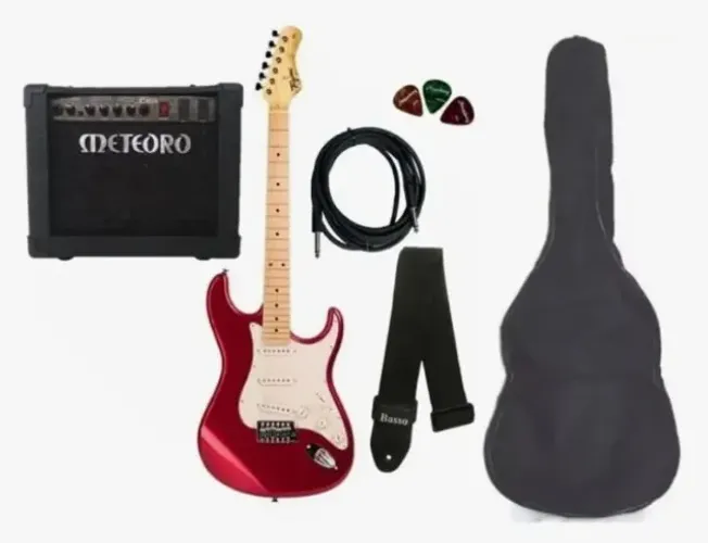 Kit Guitarra TAgima Strato Tg530 + Amplificador Meteoro