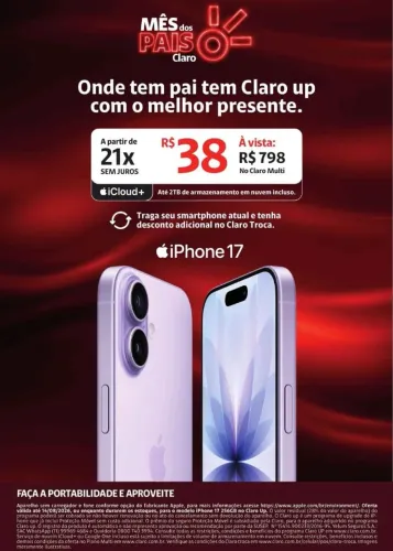 Super promoção dia dos pais é na Claro do shopping conquista sul