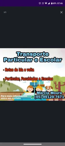 Transporte escolar particular.