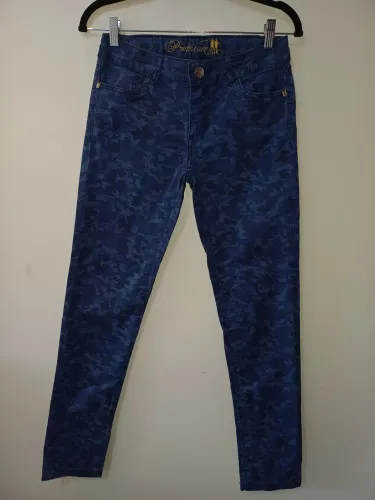 Calça Polo Wear premium animal print azul.