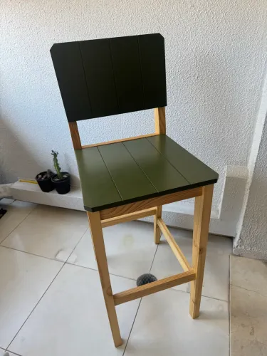 Banqueta Alta Verde Musgo (4 peças)