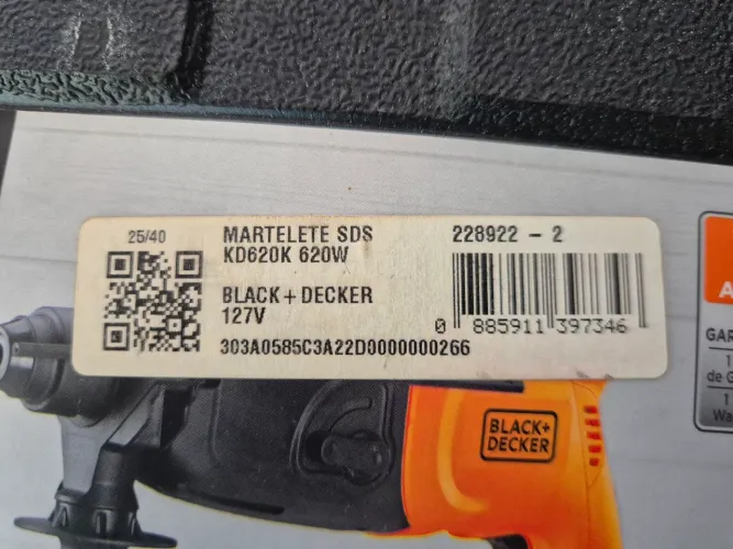 Martelete Perfurador Black Decker 
