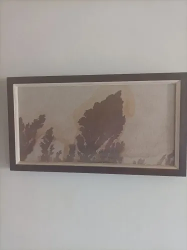 Quadro Decorativo Exclusivo em Pedra Dentrita (22x40cm)