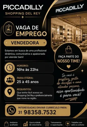 Vendedora - Shopping Del Rey 