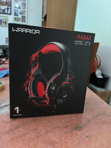 Headset Gamer Warrior Rama PH219 (Funcionando LED / Com Avarias)