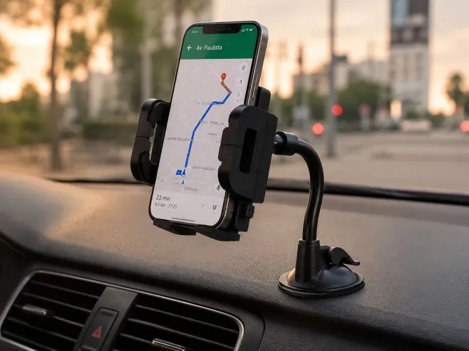 Suporte Universal para Celular Automotivo com Ventosa