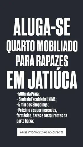 ALUGUEL DE QUARTO MOBILIADO