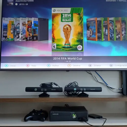 Xbox 360 slim novíssimo! Completo + HD lotado de jogos