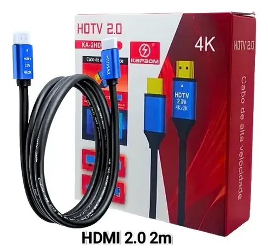 Cabo HDMI 2.0 de alta velocidade Kapbom 2m Novo