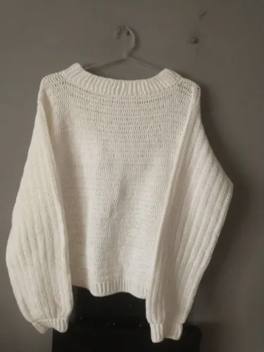 Blusa de frio em crochê linha Ane 100% algodão 