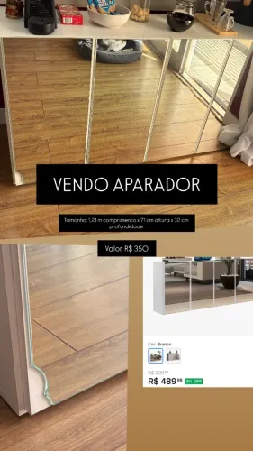 Aparador com espelhos, 4 portas
