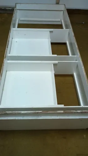 Cama Solteiro Branco com duas Gavetas 
