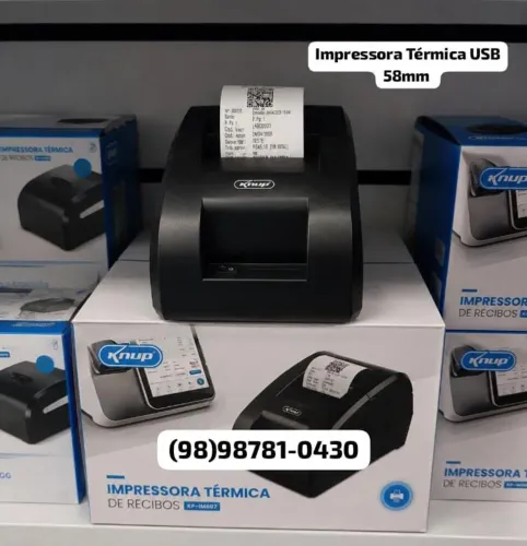 PROMOÇÃO - Impressora Térmica USB 58mm+ Bobina + instalação