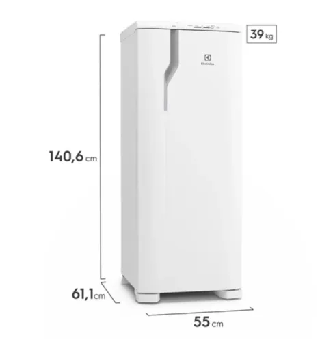 Geladeira Electrolux Cycle Defrost 240L Degelo Prático Uma Porta Branca