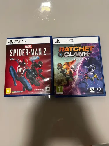 Jogos PS5 Homem Aranha 2 e Ratched e Clank