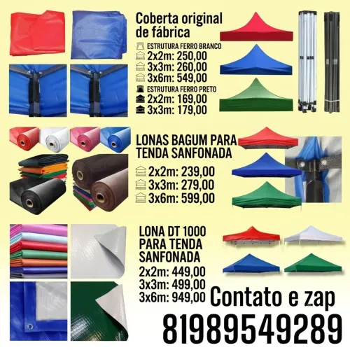 Coberta de lona e também lona original para tenda