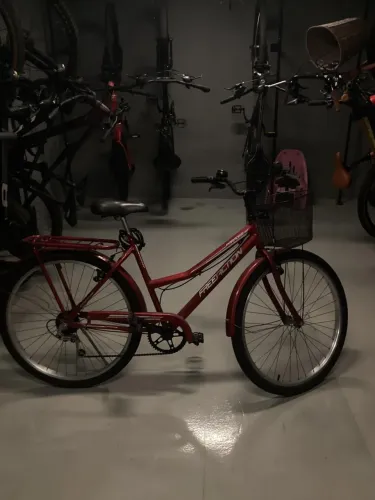 Bicicleta Free Action Vermelha - Completa (Cesta + Bagageiro + Buzina)
