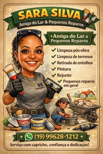 Pequenos reparos, pintura,rejunte e limpeza pós obra 