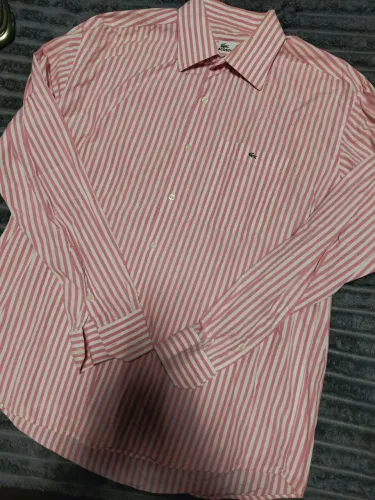 Camisa Lacoste - G - listrada - original - manga comprida