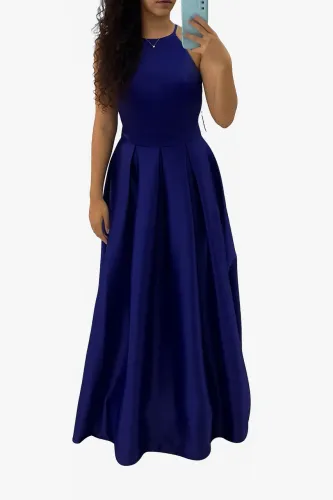 Vestido de Festa Azul Elegante