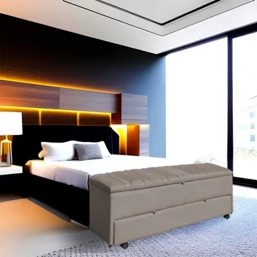 Calçadeira Recamier Baú Sapateira Casal Queen 160cm Ayla