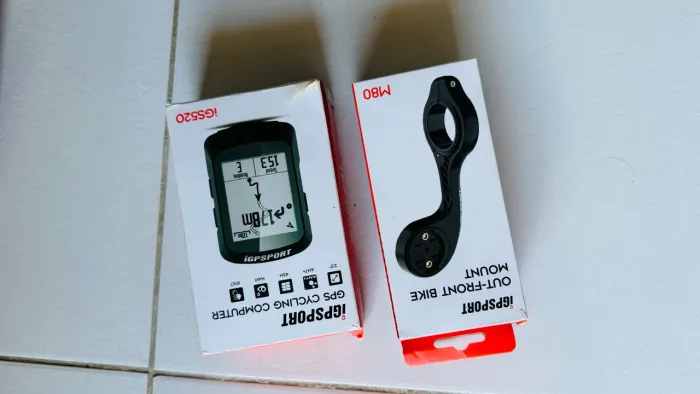 Ciclocomputador GPS iGPSPORT iGS520 com suporte M80 e acessórios