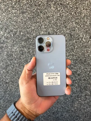 iPhone 13 Pro Azul 128gb Bateria nova saúde 100% - Impecável